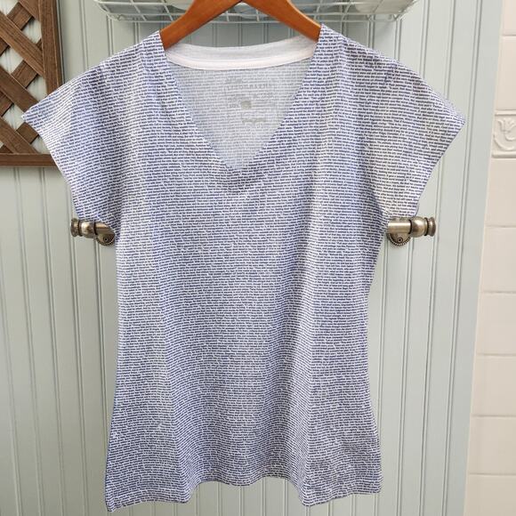 Litographs Blue The Divine Comedy Vneck Short Sleeve Tee in Helvetica Font - Picture 1 of 8